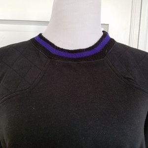 Steeple Chase 2X Sweatshirt Black with Purple Trim
